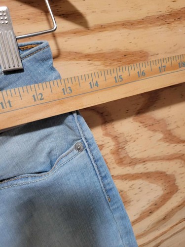Levi's 535 Jeans Girl Junior Size 3 Waist 26 Inseam 28 Blue pockets Zipper - Picture 9 of 13