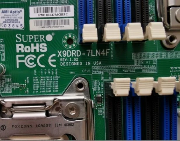 SUPERMICRO X9DRD-7LN4F Dual Socket XEON LGA2011 Extended ATX Server Motherboard - Image 2 of 3