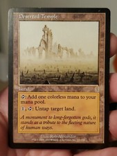 Magic the Gathering Deserted Temple Land Card Odyssey MtG Lightly Played