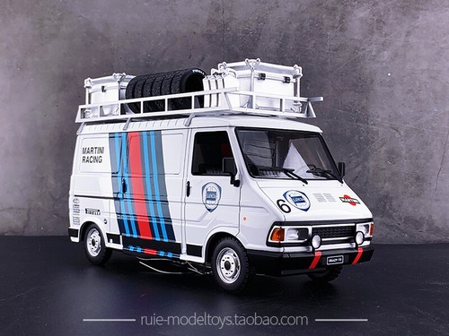 IXO 1:18 Fiat 242 martini rally aid car with tires simulation car model - Picture 3 of 12