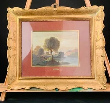 "Untitled" Painting by Gino Tassinari (Countryside/ River Scenery)