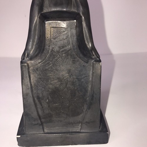 Vintage Art Deco Style Nude Lady Bookend Statue 1930’s Cast Metal Chalkware 9” - Picture 8 of 12