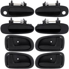 8PCS Door Handles Right Left Front Rear Side For 1993-1997 Toyota Corolla Black