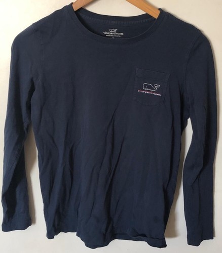 Vineyard Vines Boys Long Sleeves Whale Logo T-Shirt Blue Sz L (14) - Picture 4 of 11