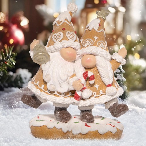 2 PCS Christmas Gingerbread Man Gnomes Decoration - Swedish Tomte Gnomes Figu... - Picture 4 of 7