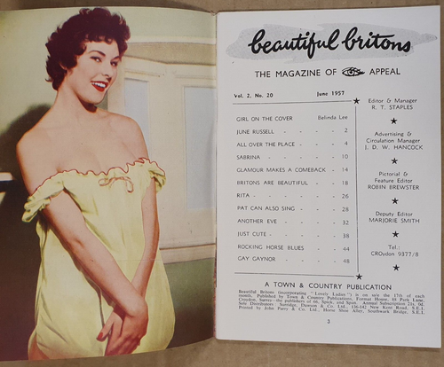 Beautiful Britons Vol.2 # 20 June 1957 - Vintage Glamour Pictures - Picture 2 of 5
