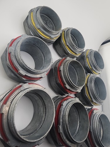 10 - 2" Straight Liquid tight Connector Metallic Zinc Die-Cast Threaded - Picture 3 of 8