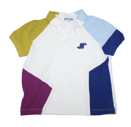Polo Jacadi Color Block Niños Amarillo Azul Blanco Púrpura Talla Niño 6 - Imagen 1 de 3