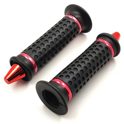 Empuñadura de manillar de goma roja Spike motocicleta 25 mm 22 mm para Yamaha XVZ1300 Honda VT - Imagen 5 de 8