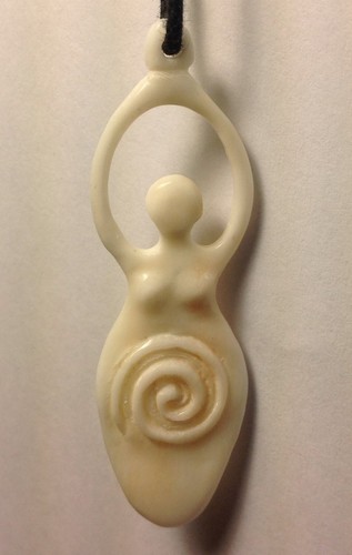 Amuleto colgante de 2" hueso de búfalo tallado hueso de búfalo de la fertilidad diosa árbol de la vida - Imagen 7 de 12