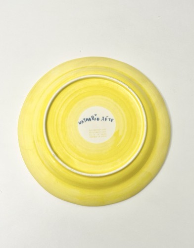 ANTHROPOLOGIE Nathalie Lete Angelfish Fish 10" Dinner Plate *RARE* - Picture 2 of 2