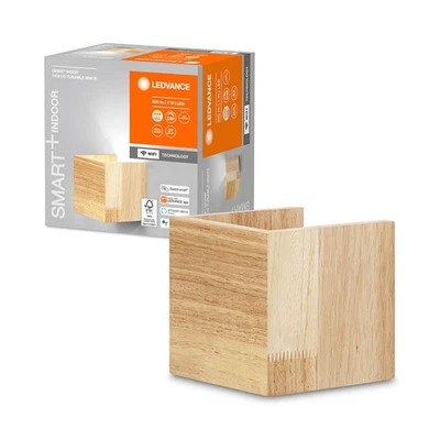 LED Smart+ Wandleuchte Orbis Wall Wood Holz 7W 600lm 3000K-6500K Dimmbar WiFi - Bild 1 von 4