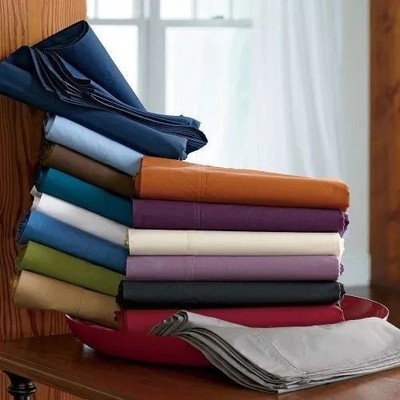 1 PC Fitted Sheet 12'' Deep Pocket 1000 TC Egyptian Cotton Solid Colors US Size