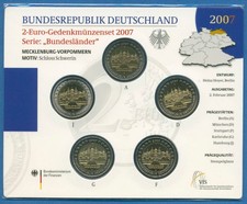 Germany 2 Euro 2007 Mecklenburg-Vorpommern Original Set BU Original Packaging (m1454)