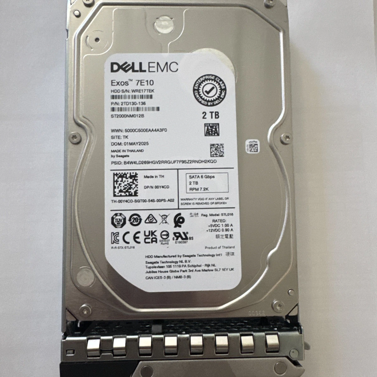 Dell Internal Hard Disk Drives 3.5 in Form Factor 2TB Storage