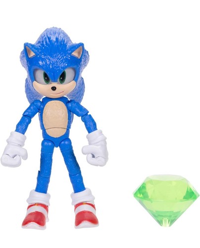 2025 JAKKS - Sonic the Hedgehog 3 (Movie)- SONIC THE HEDGEHOG w/ Master Emerald - Picture 4 of 8