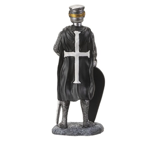Pacific Trading Crusader Knight with Shield Figurine 8 Inch Black - Picture 5 of 10