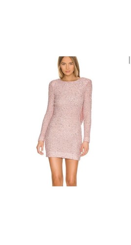 Retrofete Mertzi Dress Pastel Pink Open Back Sequin S NWOT $835 - Picture 2 of 12