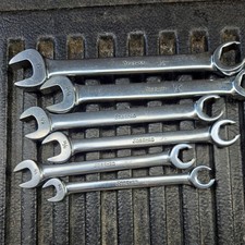 Snap-on Tools Usa 6pc Sae 6pt Open-end Flare Nut Line Combination Wrench Set Rxs