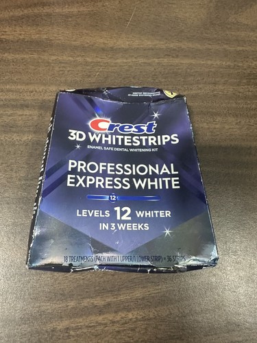 Crest 3D Whitestrips Professional Express White 12 Levels Whiter 18 Treatments