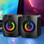 Kompakt Stereo RGB Lautsprecher für Computer PC Laptop Desktop Boxen USB AUX