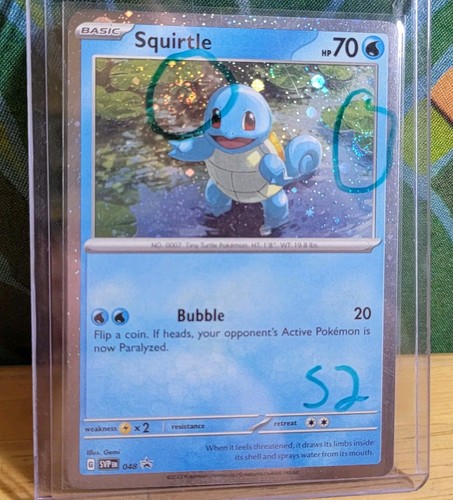 Pokémon TCG Karte Squirtle 151 Black Star Promo 048 Kosmos Holo 2 Swirl - Bild 1 von 7