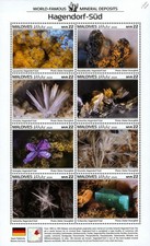 Germany MINERALS Crystals/Stones/Rocks GEOLOGY Stamp Sheet #148 (2020 Maldives)