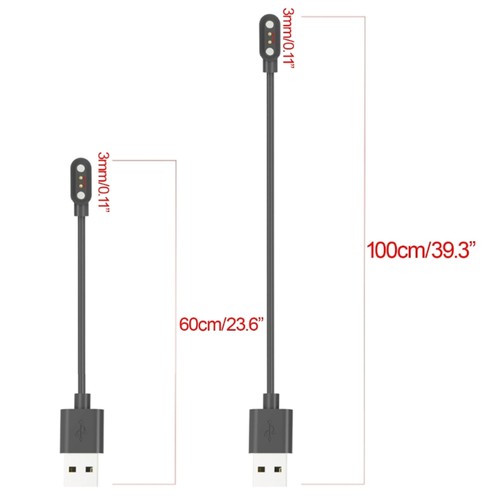 Power Adapter Charger-Cradle USB Charging Cable Dock for Noise Colorfit Pro 3/2 - Picture 8 of 10