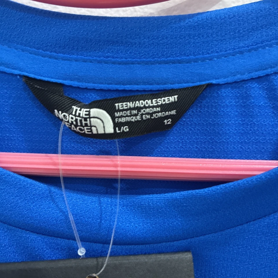 NWT The North Face Teen 24/7 FlashDry T-Shirt Blue Boys Size L(12) Hero Blue - Image 4 of 4