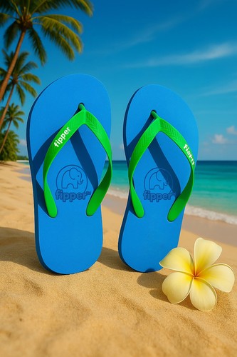 Fipper Joy Unisex Natural Rubber Flip Flops Anti-Slip Beach Sandals - Picture 5 of 9