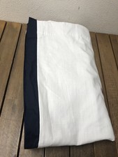 Pottery Barn Kids White Blue Border Blackout Curtain 1 Panel 44x84" NWOT