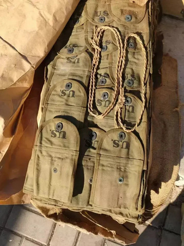 MILITARY ORIGINAL SURPLUS CHINESE ARMY US ARMY M2 CARBINE AMMO POUCH 10PCS LOT - Picture 2 of 7