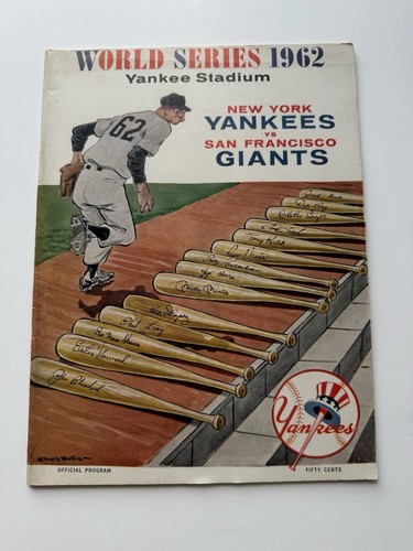 1962 World Series Program San Francisco Giants  At New York Yankees Mantle Mays - Picture 1 of 4