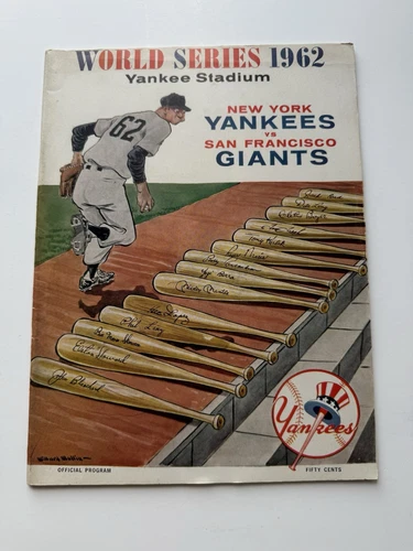 1962 World Series Program San Francisco Giants  At New York Yankees Mantle Mays