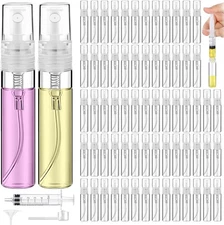 60PCS 5ml Mini Spray Bottle, Portable Clear Plastic Spray Bottle, Empty Fine Mis
