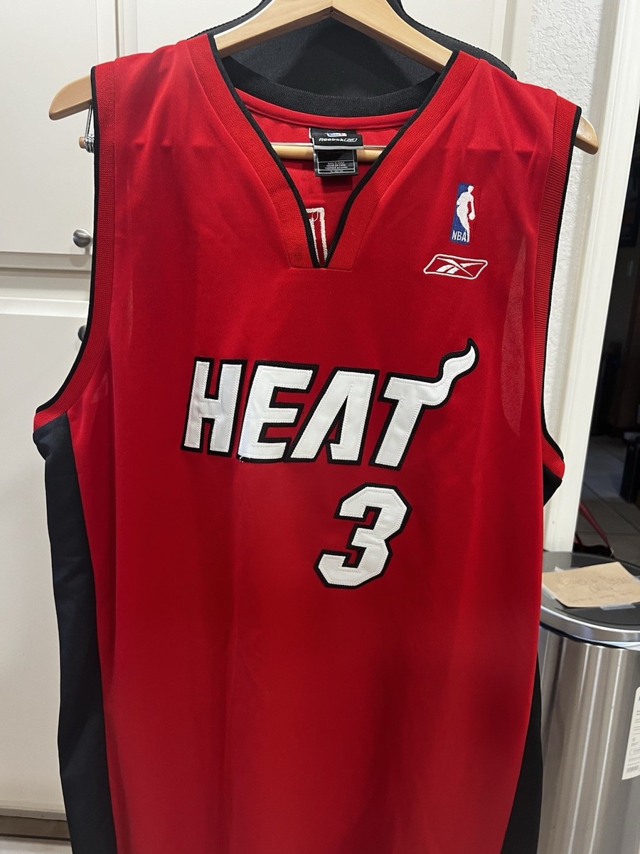 Dwyane Wade Reebok Jersey Miami Heat Red Sewn Authentic