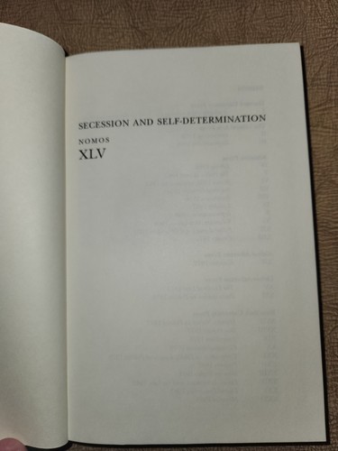 Sezession und Selbstbestimmung NOMOS XLV herausgegeben von Macedo & Buchanan NYU - Bild 4 von 4