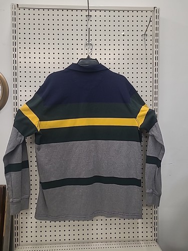 Chaps Rugby Shirt Mens 2XL Colorful Striped Long Sleeve Preppy Retro - Picture 6 of 8