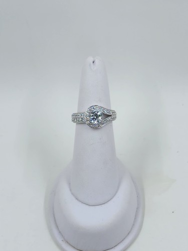 Epiphany Diamonique 100-Facet Cubic Zirconia Love Knot Ring, Platinum Plated - Picture 4 of 16