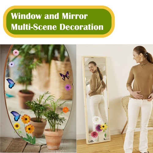 Qntccx Spring Window Clings Flower Butterfly - 84 Pieces Anti-collisio - Picture 5 of 6