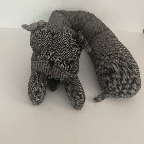 Zugluftstopper unter der Tür Wind/Deko 34 Zoll - Hund gewichtet GRAU