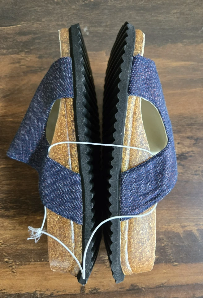 Zapatos/sandalias BASS para niñas talla 2 denim azules brillantes, ¡NUEVOS EN CAJA! Foto 2 de 4