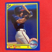Dave Justice 1990 Score Rookie Card #650 MLB Atlanta Braves