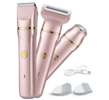 Bikini Trimmer for Women, 3 in 1 Painless Electric Razors for Women
