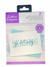 Brush Season's Greetings Stamp Clear Cling Set Crafter's Companion Gemini