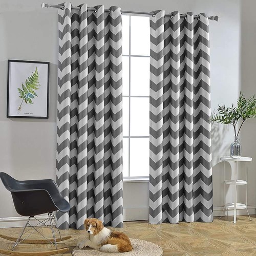 Fashion Chevron Curtains for Living Room Dining Room, Darkening Blackout Grom...