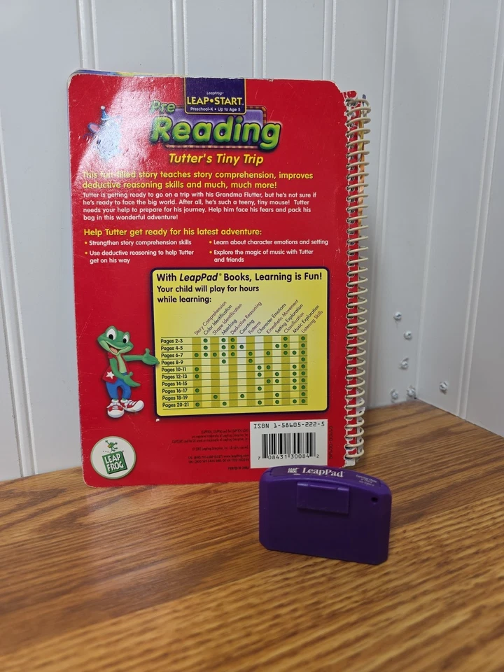 Leap Pad Leap Start Pre-Lectura - Pequeño libro de viaje de Tutter y cartucho probado! Foto 2 de 4