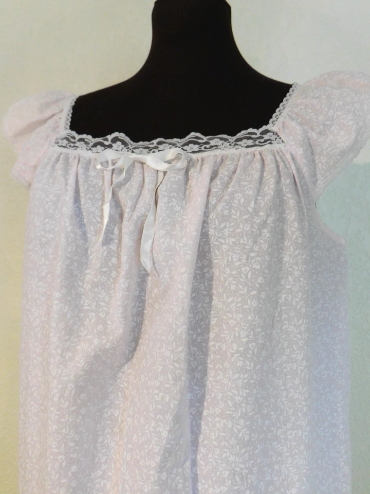 Conjunto de bata camisón vintage Sears pastel floral coqueta casa de campo 2 piezas talla grande Foto 3 de 4