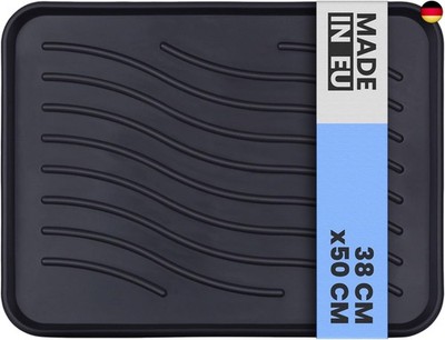 Bestlivings Schuhabtropfschale (Schwarz) mit hohem Rand (50x38x2,5cm)