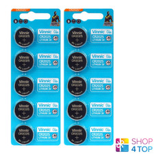 10 VINNIC CR2025 LITHIUM BATTERIES 3V CELL COIN BUTTON EXP 2026 NO MERCURY NEW